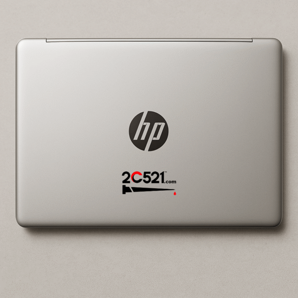 hp silver laptop Transparent Sticker